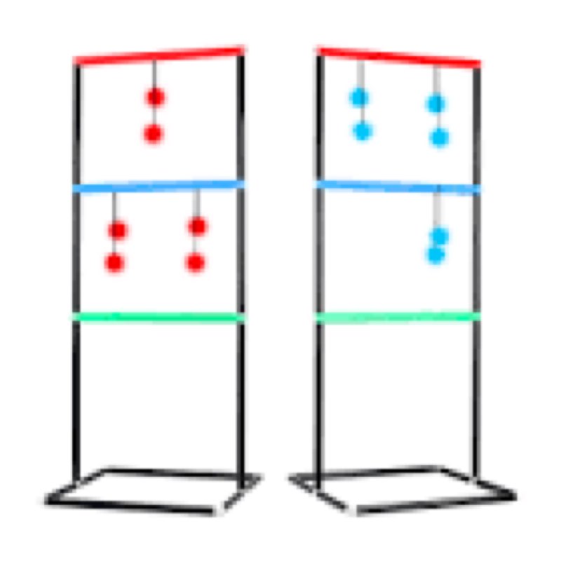 led ladderball  light-up outdoor toss game  plastic  includes ladders  bolas  and storage bag  for all ages  by minnark
