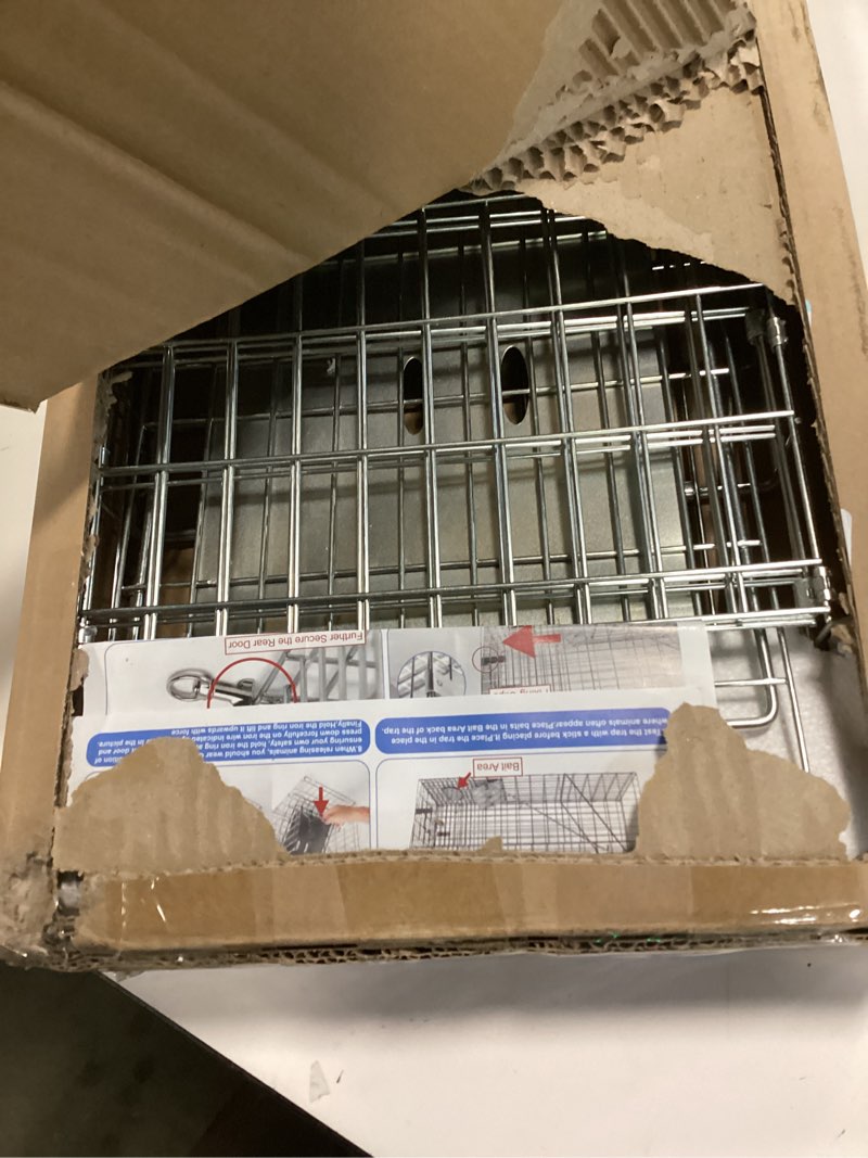 Condition photo showing Good Condition for SZHLUX 32" Live Animal Cage Trap, Heavy Duty Folding Raccoon Traps, Humane Cat Trap for Stray Cats, Raccoons, Squirrel, Skunk, Mole, Groundhog, Armadillo, Rabbit, Catch and Release SZ-HXL8130-NEW
