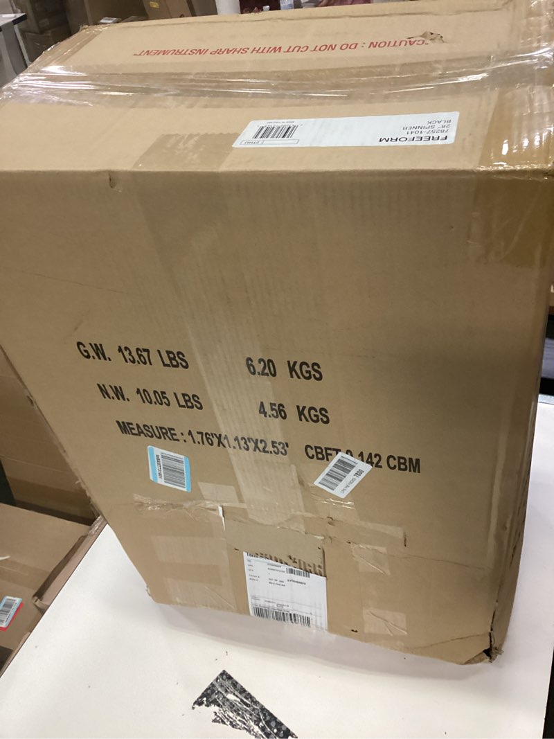 Condition photo showing As Is for samsonite freeform large checked luggage with dual 360° spinner wheels - tsa lock, airline-approved - lightweight durable polypropylene expandable hardshell - black checked-large spinner black