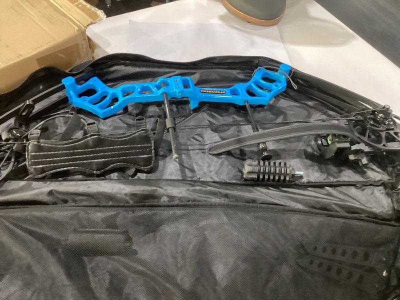 Condition photo showing As Is for archery ready to hunt lightweight compound bow package for adults and youth?0-50 lbs draw weight,290fps,limbs made in usa,with archery hunting equipment 2025 new blue right handed pro