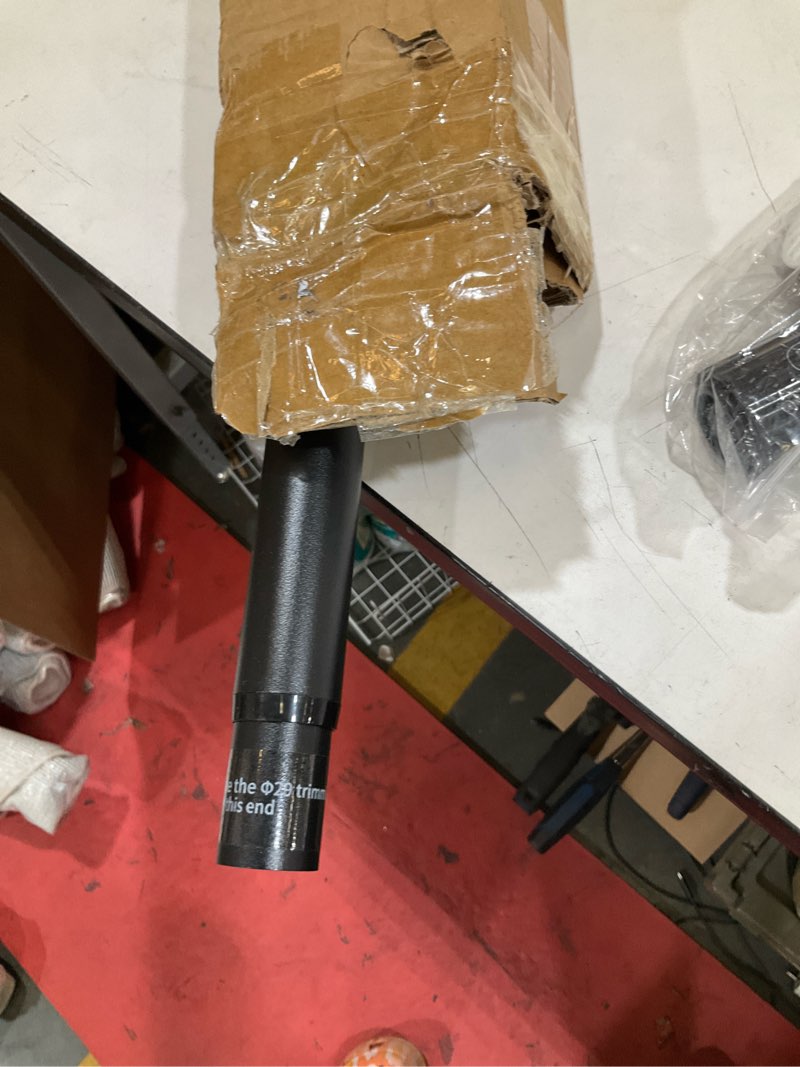 Condition photo showing Good Condition for tension curtain rod 51-86 inch, curtain rod no drilling for window or bathroom closet, outdoor curtain rods for patio tension rod, easy to install, never rust, rod diameter 1.26 inches - black black 51''-86''