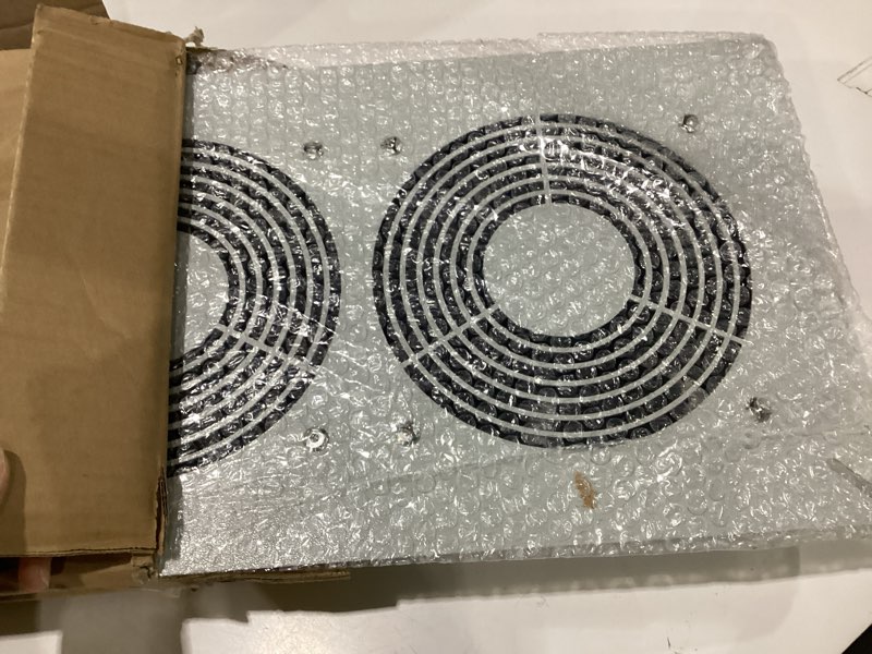 Condition photo showing As Is for 720 cfm crawlspace vent fan, with thermostat,humidistat, for moisture reduction, radon mitigation, freeze protection, ideal for basement, attic, crawl space fan vent(air out) 3-year warranty 720 silver
