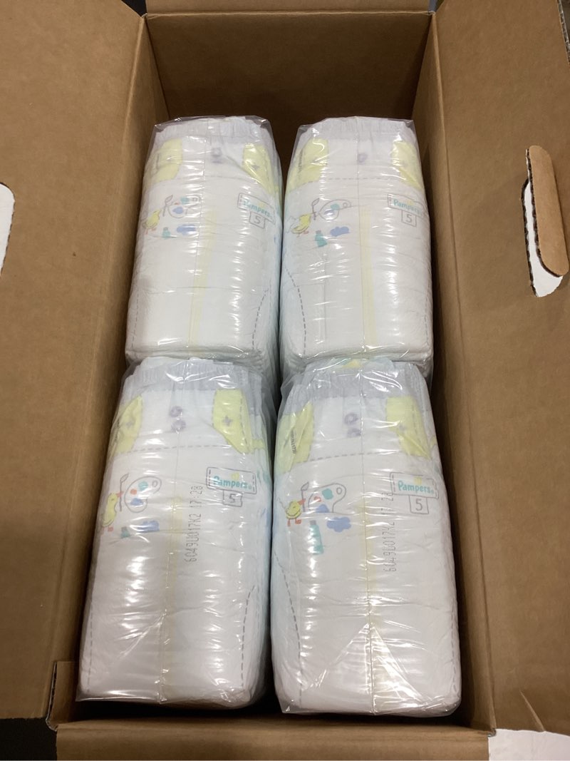 Condition photo showing New/Like New for pampers baby diapers - swaddlers - size 5, 104 count, ultra absorbent disposable infant diaper size 5 104