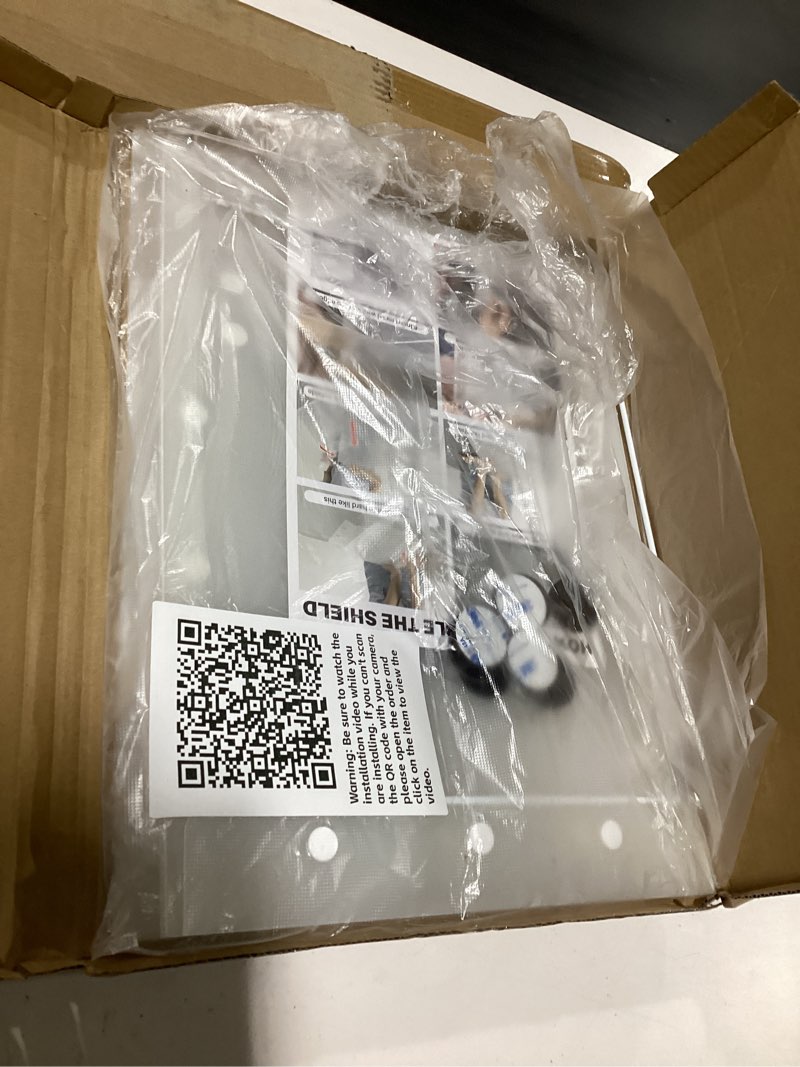 Condition photo showing As Is for 1pc cat litter box enclosure, pee shields high side litter box enclosure, cat litter box splash guard, box enclosure with shield (without pan) 1pack pee shield 17"x14"