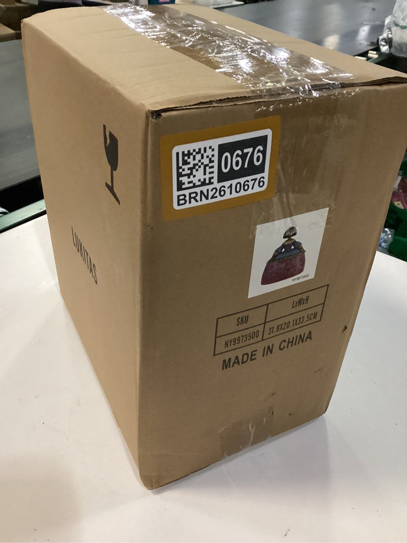 Condition photo showing New/Like New for Lukitas Lady Storage Statue and Sculpture, Candy Dish, Vintage Style Desktop Decorative Box, Sundries Storage Container, Resin 12''