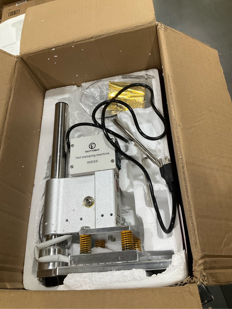 Condition photo showing Good Condition for upgraded hot foil stamping machine 10x13cm leather bronzing pressure mark machine 110v with full scale on the base plate for pvc leather pu paper logo embossing