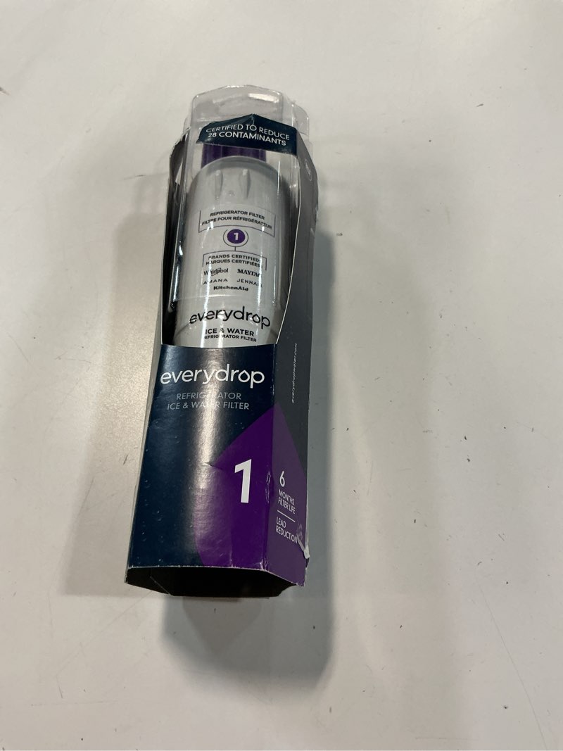 Condition photo showing New/Like New for everydrop by whirlpool ice and water refrigerator filter 1, edr1rxd1, single-pack , purple 1 count (pack of 1)