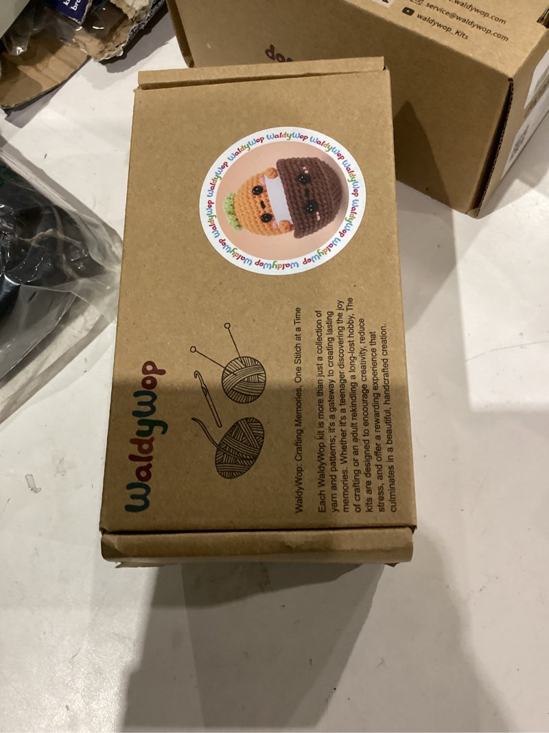 Condition photo showing Good Condition for WaldyWop Beginner Crochet Kit for Kids: Easy Crocheting Starter Kits for Girls - Learn to Crochet Set w/Step-by-Step Video - Complete Knitting Kit, Easy Crochet Yarn, Birthday Gifts for Women Carrot