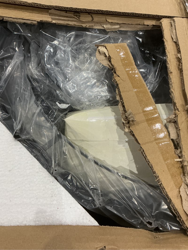 Condition photo showing As Is for Black Crystal Chandeliers Modern Round Chandeliers 24" Dimmable 12 Lights Ceiling Pendant Light Fixtures 5 Tiers Luxury Raindrop for Living Room Dining Room Bedroom Foyer Black & clear crystals 24 inches