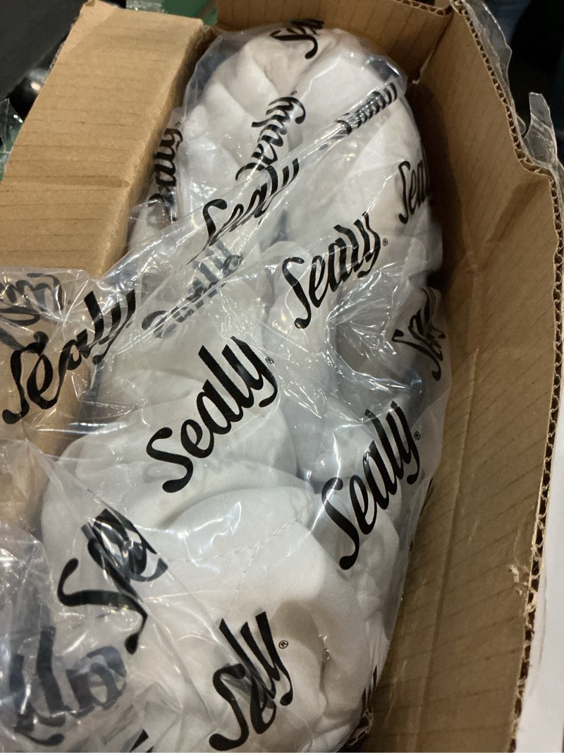 Condition photo showing Good Condition for Sealy Complete Protection Waterproof Stain Protection Soft Comfort Top PerfectGrip Stretch Sidewalls Machine Washable Fitted Mattress Protector, Queen Size, White