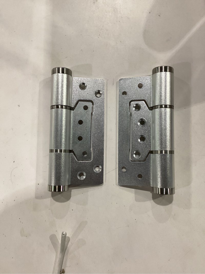 Condition photo showing As Is for 5" self closing door hinges, non mortise door hinge, soft close door hinges with silent hydraulic buffering for interior, laundry rooms, bedrooms door (2pcs, silver) silver 2
