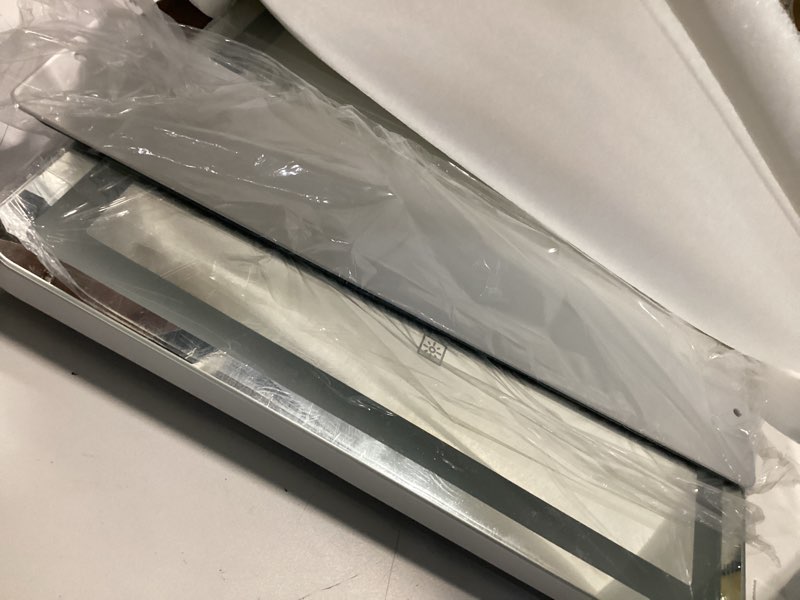 Condition photo showing Good Condition for PRIMETEK Vanity Mirror with Lights, 19"x22" Large Makeup Mirror with Lights, LED Lighted Makeup Mirror, Touch Screen with 3-Color Lighting, Dimmable for Vanity Desk Tabletop, Bedroom, White White(led) 22"L x 19"W