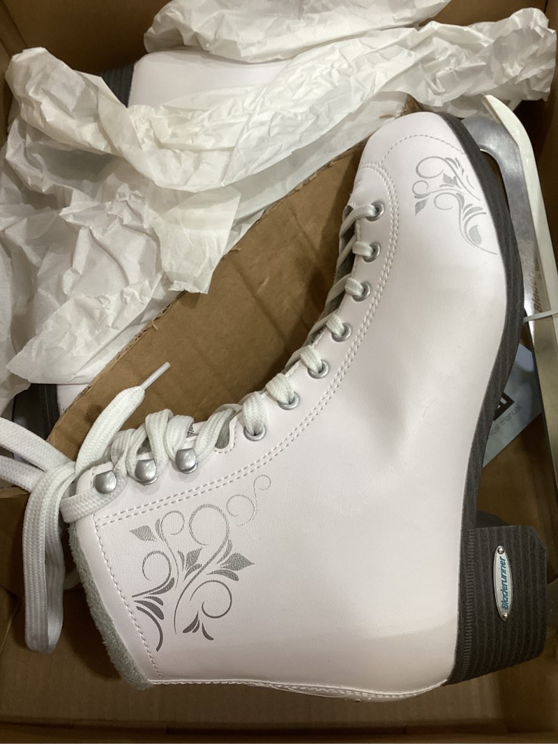 Condition photo showing Good Condition for bladerunner ice by rollerblade aurora women's adult figure ice skates, black white 10