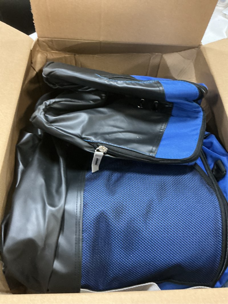 Condition photo showing As Is for Champion Sports Lacrosse Equipment Bag – Heavy Duty Nylon Gear Bag with Full-Length Stick Compartmen