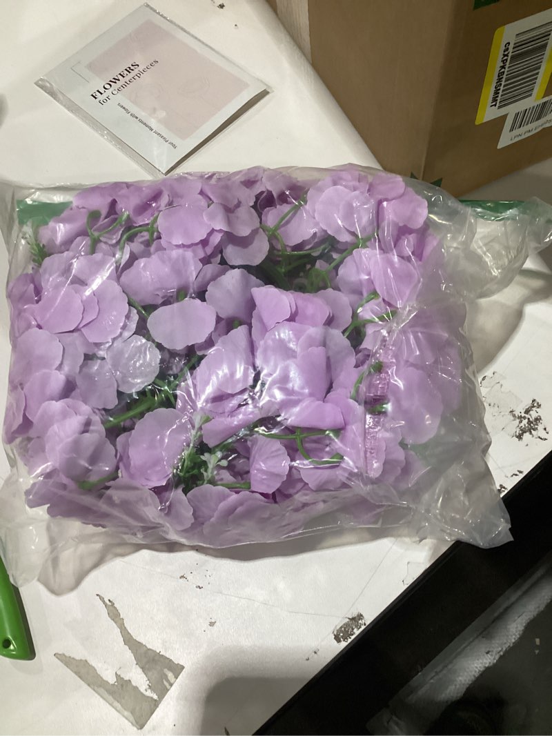 Purple flowers for centerpieces