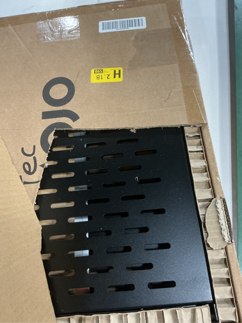 Condition photo showing New/Like New for tecmojo 1u rack shelf, 14 inch depth, anti-slip stops, server & network shelf for 19 in equipments, 110lbs vented capacity, no lip (2 pack) 14 in/2pack