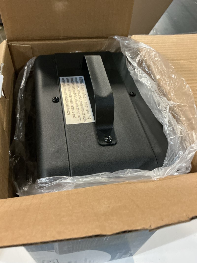 Condition photo showing As Is for utilitech ceramic space heater up to 1500w, 200 sq. ft