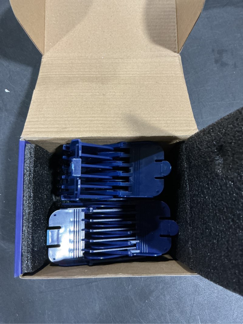 Condition photo showing New/Like New for Clipper Guards for Wahl 10 12 14 16 18 20 Hair Clipper Guards 6pcs Extra Long Clipper Guard Attachments 2.5 Inch Clipper Guides Multiple Sizes Universal 2.5", 2.25", 2", 1.75", 1.5", 1.25" (Blue)