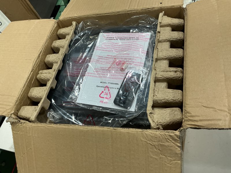 Condition photo showing New/Like New for Vintage 9-in-1 Record Player Turntable with Bluetooth, AM/FM Radio, CD & Cassette Player, USB/SD Playback, Remote Control, Aux & RCA Inputs, Headphone Jack – Classic Audio System for Music Lovers