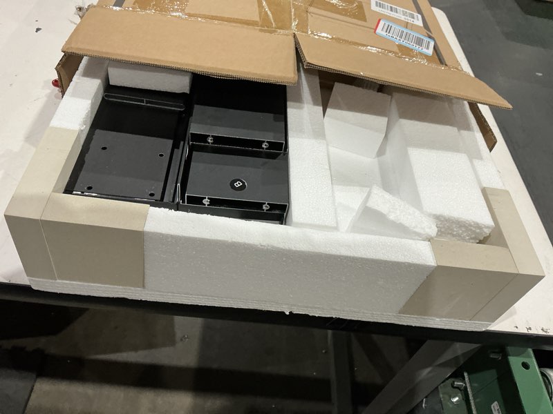 Condition photo showing Good Condition for tetote 14 x 18 medicine cabinet with tempered beveled mirror black mirrored medicine cabinets for bathroom aluminum cabinet dtc hinges, stepless adjustable shelves, recessed/surface-mounted 18"l x 14"w black