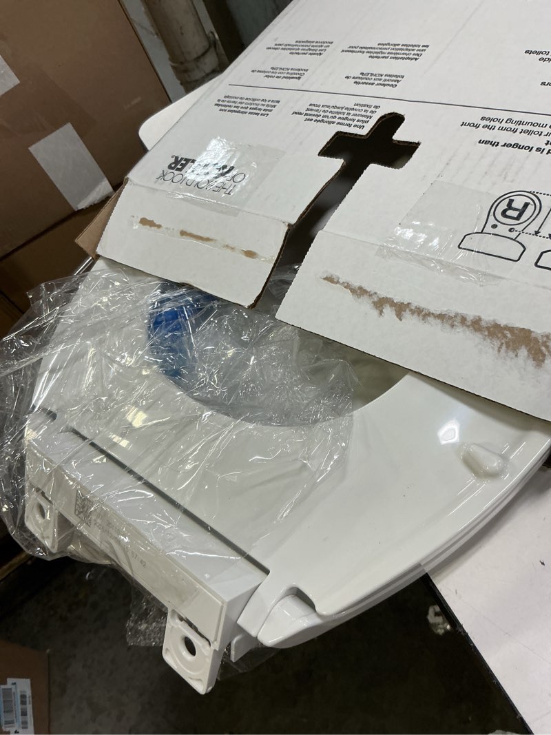 Condition photo showing Good Condition for KOHLER 20110-0 Brevia, Slow Close Toilet Seat, Elongated Toilet Seat, Grip-Tight Bumpers Quick-Attach Hardware, White White Elongated Quiet-