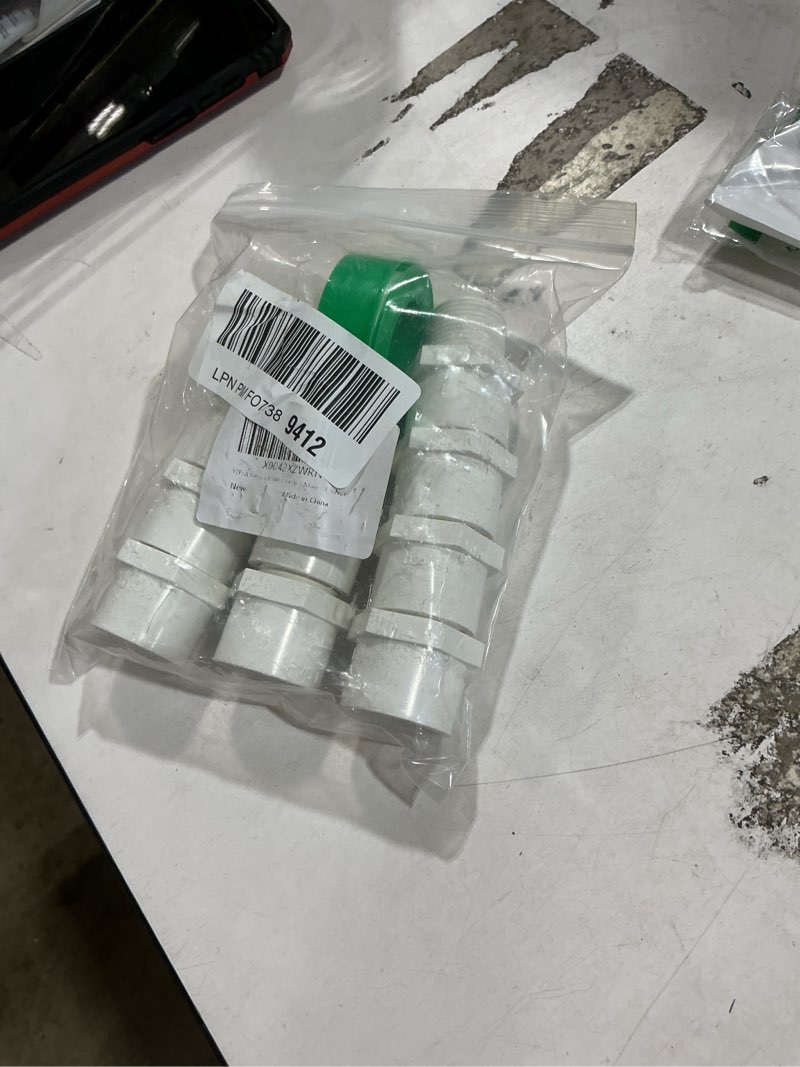 Condition photo showing New/Like New for 10 pack 3/4 inch npt male thread pvc pipe fitting adapter connector, 3/4 inch pvc pipe fitting for sch40 pvc pipe, pipe connectors for plumbing water line, socket x npt male
