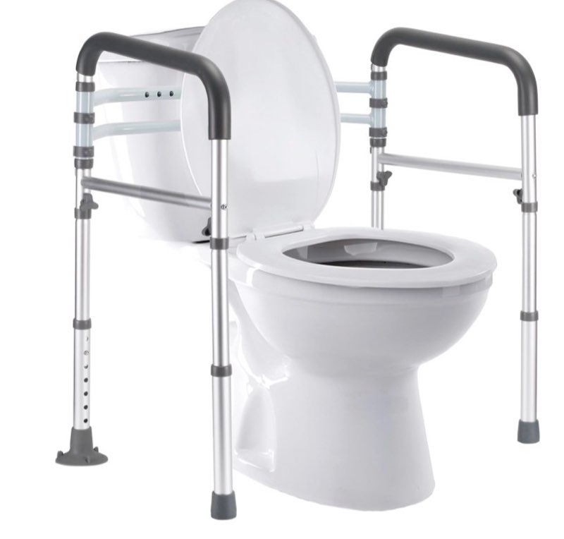lianjindun toilet safety rails, adjustable toilet frame for elderly, seniors, handicap & disabled