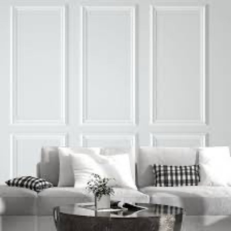 NeatiEase Peel and Stick Wall Molding Kit 6-Frame Pre-Made, Ready-to-Assemble Wall Moulding Panel Fr