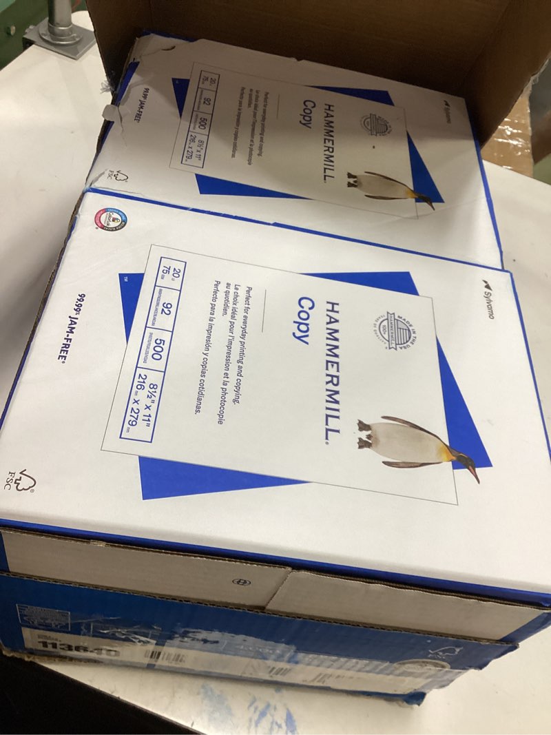 Condition photo showing Good Condition for Hammermill Printer Paper, 20 Lb Copy Paper, 8.5 x 11 - 8 Ream (4,000 Sheets) - 92 Bright, Made in the USA 8 Ream | 8.5x11 | 4000 Sheets Letter (8.5 x 11)