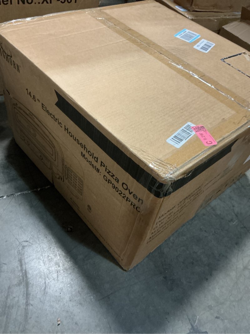 Condition photo showing New/Like New for big horn pizza oven indoor, 14 inch electric countertop pizza oven up to 850? with 6 preset modes, perfect pizza maker machine for home, pizza cooker with pizza stone and pizza peel, stainless steel preset+manual
