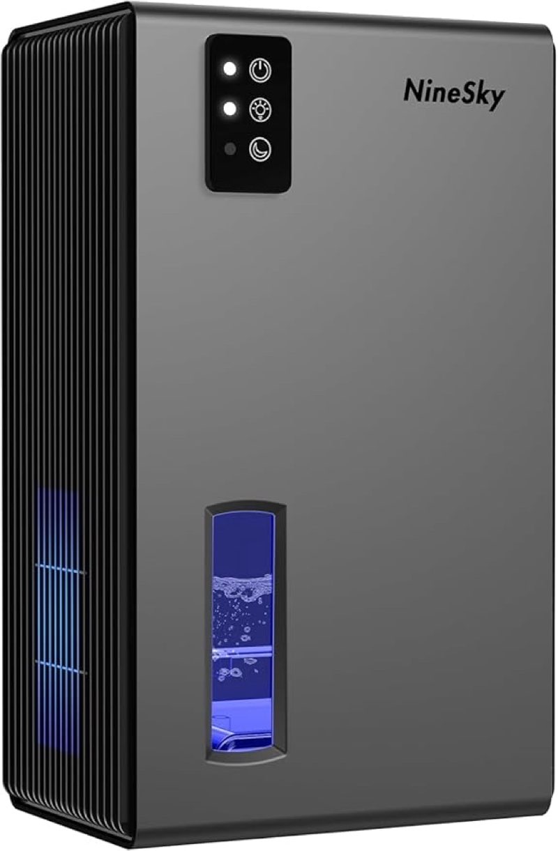 ninesky dehumidifier, 1000 sq.ft dehumidifiers for home with 95oz large water tank,quiet dehumidifie