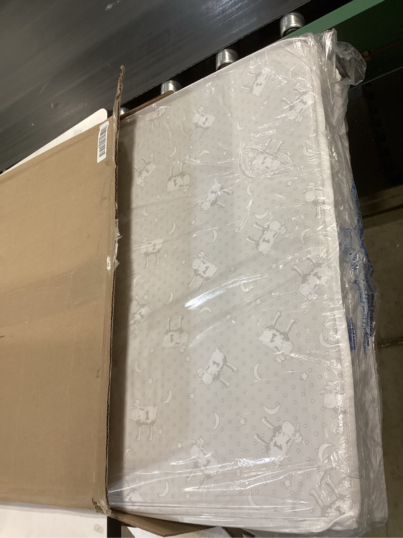 Condition photo showing New/Like New for Serta Perfect Slumber Dual Sided Crib and Toddler Mattress - Waterproof - Hypoallergenic - Premium Sustainably Sourced Fiber Core -GREENGUARD Gold Certified (Non-Toxic) -7 Year Warranty - Made in USA Crib Mattress Mattress Only