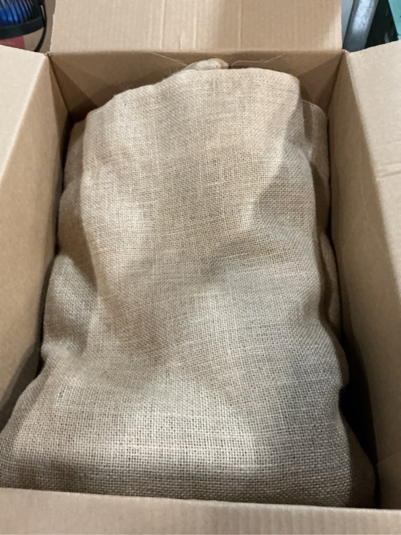 Condition photo showing Good Condition for tondiamo 3.33 ft x 30 ft wedding aisle runner outdoor natural burlap aisle runner for wedding ceremony wide rustic jute carpet rug with lace black printing for outdoor beach ceremony lawn church 3'4" x 30' (rectangular)
