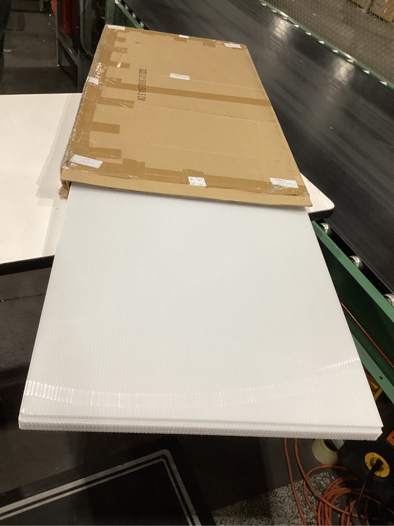 Condition photo showing New/Like New for 6 pack 22.5" x 46.5" x 0.2" fluorescent light covers close to ceiling lights diffuser panels polycarbonate lighting sheets for commercial office classroom replacement (milky white) 6 milky white