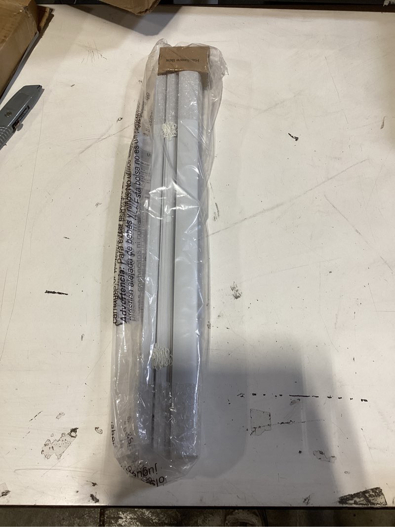 Condition photo showing Good Condition for lazblinds cordless white 1" room darkening vinyl mini blinds, 21" w x 36" h horizontal window blinds for home, cordless shades for indoor windows white 21"w x 36"h