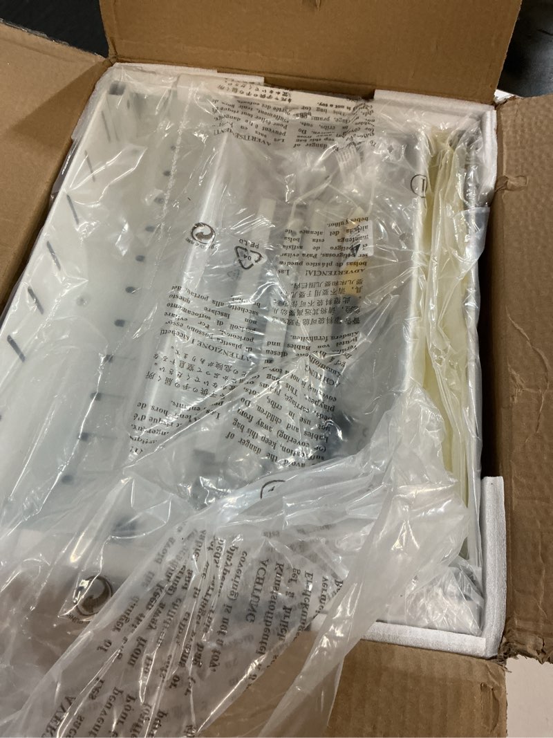 Condition photo showing Good Condition for REALINN Under Sink Organizer, 2 Tier Expandable Under Cabinet Organizer, Heights Adjustable Pull Out Storage for Kitchen Bathroom Laundry, White, 2 Pack White 2 Pack