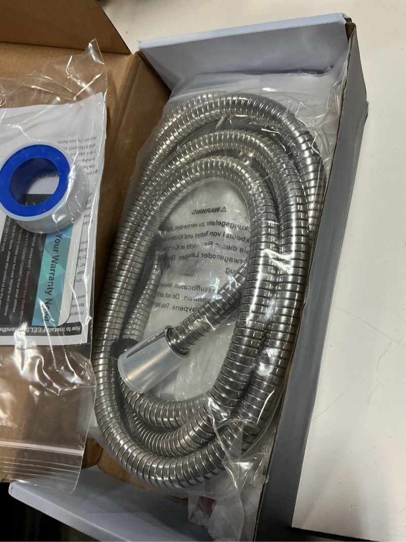 Condition photo showing Good Condition for feelso filtered shower head with handheld, 6 spray high pressure all metal shower head with filters for hard water - remove chlorine, reduce dry itchy skin, extra-long 72" hose and brass holder chrome plated