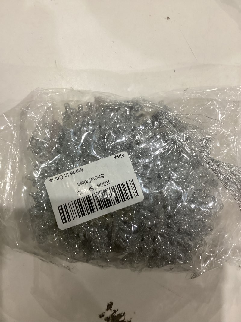 Condition photo showing New/Like New for Shatterproof Gold Snowflake Ornaments for Christmas Tree Decor 36 Pack- Sparkling Plastic Hanging Snowflakes for Christmas Decorations