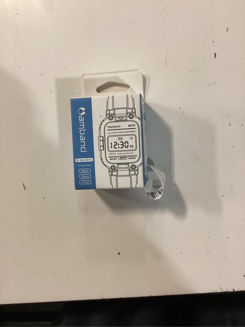 Condition photo showing New/Like New for amband bands compatible with apple watch 9/8/7/6/5/4 & se 3/2/1 41mm/40mm case men, m1 sport series rugged case tpu strap military protective cover bumper for iwatch 41/40 mm men black black 40mm/41mm