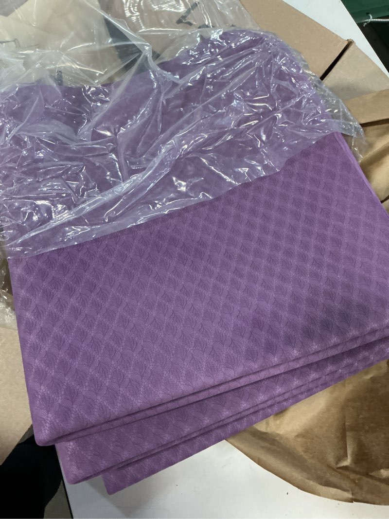 Condition photo showing Good Condition for yoga mat foldable fitness & exercise mat non slip portable 80cm x 183cm x 6mm gym for all types of yoga for women & men with carrying bag