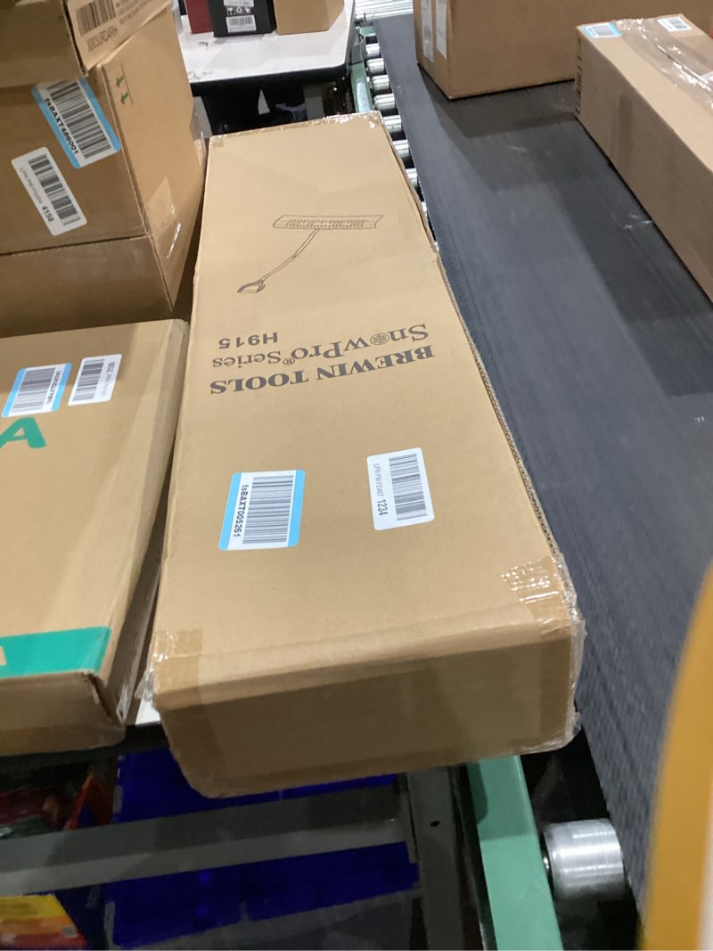 Condition photo showing New/Like New for 36 Inch Heavy Duty Snow Pusher, Extra Wide Snow Shovel for Driveway, Sidewalk, Patio, Deck & Doorway Snow Removal, Ergonomic Back Saver Snow Plow with UHMW-PE Blade, Non-Slip Grip Handle