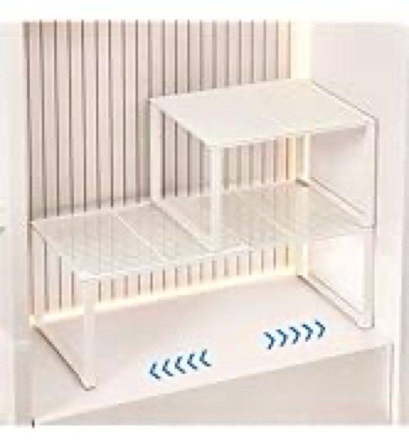hgzbs extendable metal wire shelf organizer - adjustable 15-24.4in length, stackable storage rack fo
