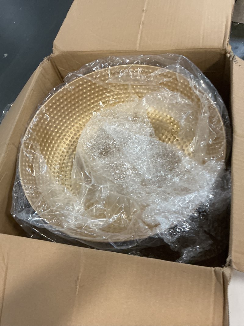 Condition photo showing Good Condition for pickmesh 2 pcs 14 inch gold hammered bowls for wedding washing foot large metal decorative serving bowls round hammered metal bowl for foot washing ceremony, religious ceremonies gold 14 inches