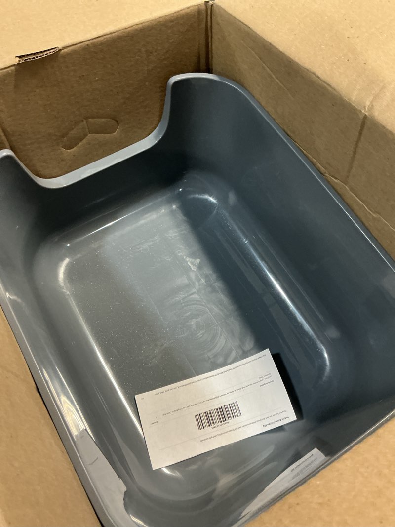 Condition photo showing Good Condition for large cat litter box with high sides,cat boxes for indoor cats,cat litter pan for kitty,litter box with low entry,easy to clean,anti-splashing (grey)