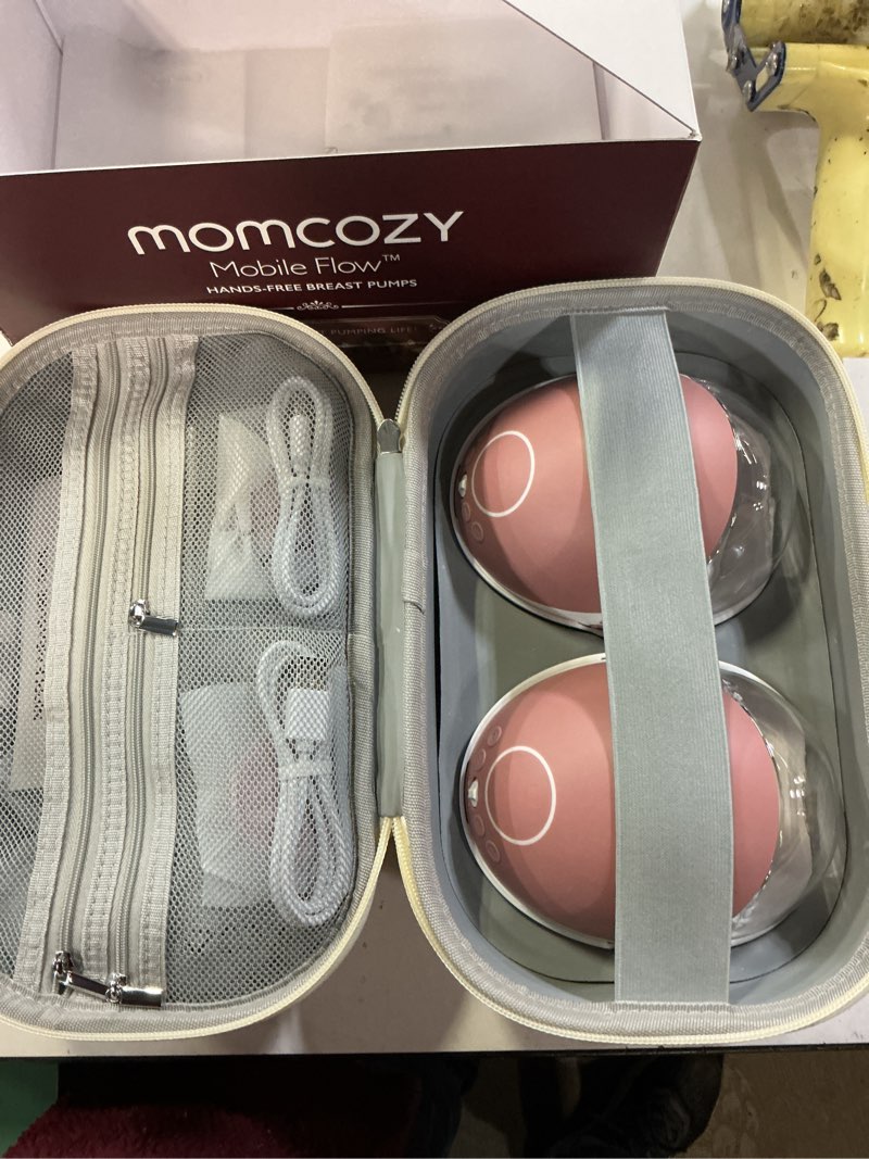 Condition photo showing Good Condition for momcozy wearable breast pump, hands free upgraded mobile flow | m9, app discreet control with personalized multi-modes & 15 levels, wearable breast pump 24mm, 2 pack cozy red regular-2 cozy red