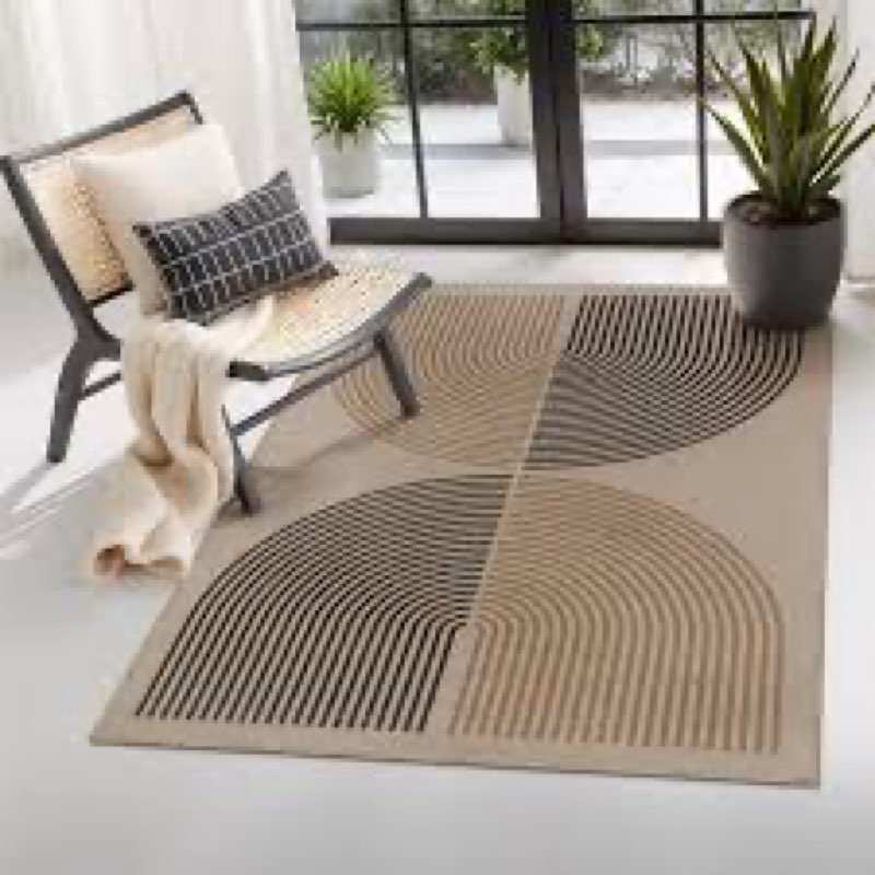 3x5 Jute Area Rug Machine Washable Modern Woven Entryway Patio Farmhouse Rug Indoor Outdoor Throw No (similar to stock photo)