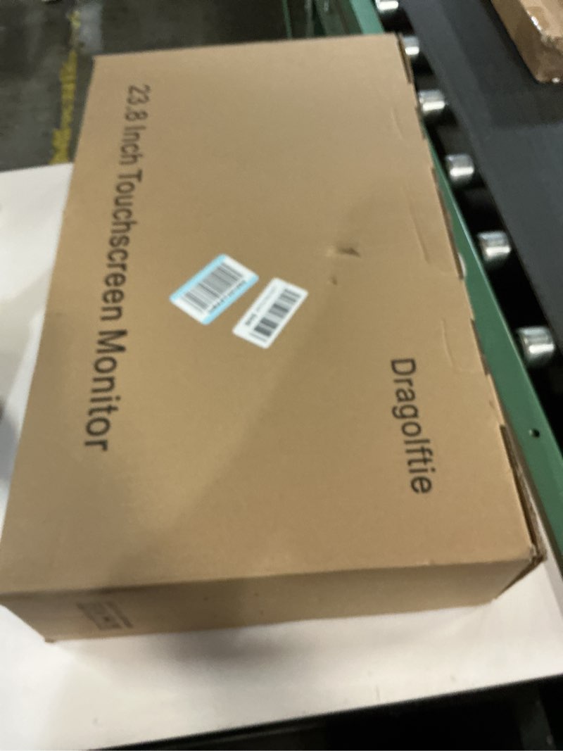 Condition photo showing As Is for 23.8 Inch Touchscreen Monitor FHD 1920x1080P, Height/Pivot/Swivel/Tilt Adjustable Desktop PC Touch Display with Built-in Speakers, HDMI, VGA, Type-B, 75Hz Computer Touch Screen Monitor, VESA, Black