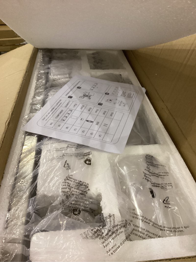 Condition photo showing Good Condition for 4-Light Bathroom Vanity Light Fixtures, Modern Bathroom Light Fixture with Clear Glass Brushed Nickel Finish Vanity Lights Over Mirror for Kitchen Bedroom Living Room Brushed Nickel 4-light