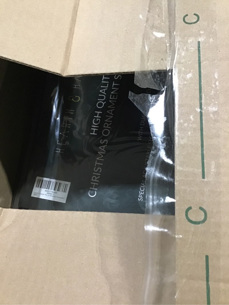 Large Christmas Ornament Storage Box With Adjustable Dividers - Plastic Ornament Storage Container F