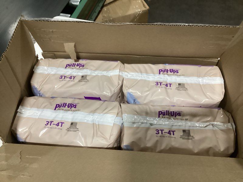 Condition photo showing Good Condition for Pull-Ups Girls' Skin Essentials Potty Training Pants, Training Underwear, 3T-4T (32-40 lbs), 112 Ct (4 Packs of 28) 3T-4T 112